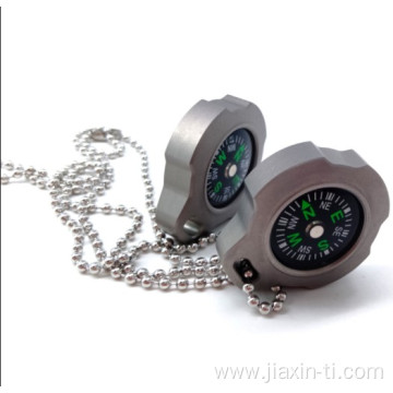 18g titanium compass necklace pendant outdoor grift